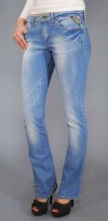 390 Just Cavalli Slim Fit Boot Cut Womens Jeans Size 28   32  