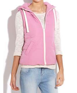 Candy Pink (Pink) Quilted Hooded Gilet  239574571  New Look