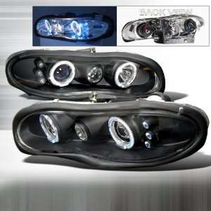   1998 2002 Chevy Camaro Halo Led Projector Headlights Black Automotive