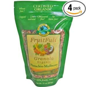   Fruitful Organic Granola, Pistachio and Mulberry, 12 Ounce (Pack of 4