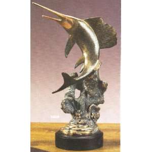  Bronze Sculpture Swordfish 18.5 Tall 