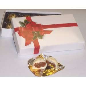   Caramels in a Ribbon n Holly Box  Grocery & Gourmet Food