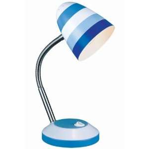  Dazzle Metal Desk Lamp 15hx5d Blue/whtie Strp