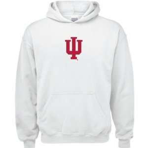  Indiana Hoosiers White Youth Logo Hooded Sweatshirt 