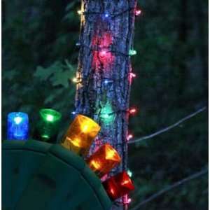  Red, Blue, Amber, Green, Gold 5mm LED Trunk Wrap Lights on Green 