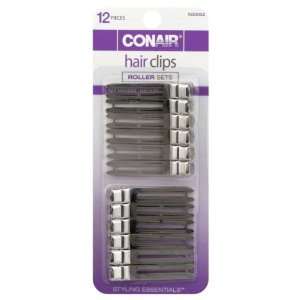  Conair Hair Clips, Roller Sets 12 hair clips Beauty