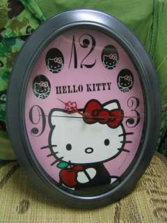 Sanrio Hello Kitty Classical Apple Oval Wall Clock  
