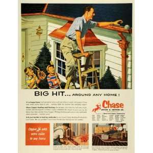  1955 Ad Chase Brass Copper Roofing Materials Children 