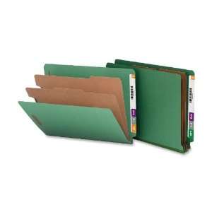   Saver SP17373 Classification Folder, End Tab, Ltr, 2 Div, 10/BX, Green