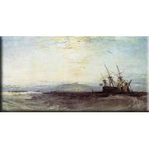  A Ship Aground 30x15 Streched Canvas Art by Turner, Joseph 