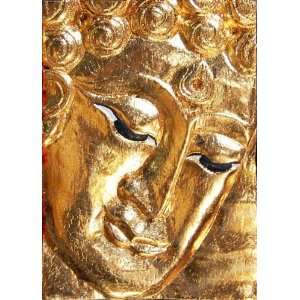  Golden Face of Buddha Gold 5 x 7 