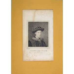  Charles King France Shakspere Henry Portrait 1792 Print 