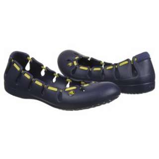 Womens Crocs Springi Flat Nautical Navy Shoes 