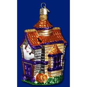  HAUNTED HOUSE GHOST Halloween Ornament Old World