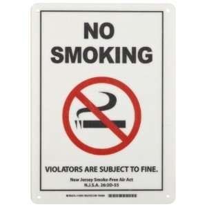  Color New Jersey No Smoking Sign  Industrial & Scientific