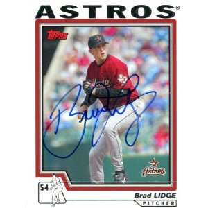  Brad Lidge Autographed/Hand Signed 2004 Topps Card Sports 