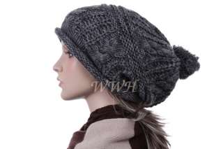 Charm Crochet Knit Beanie Hat Knit Winter Cap be427g  