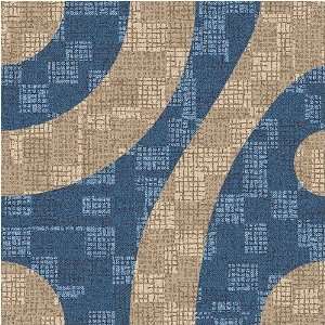   Totally Tiles Navy Blue and Beige Cocoon Rug Tile Furniture & Decor