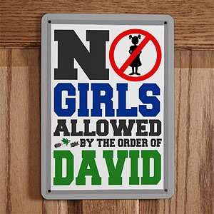  Personalized No Boys or No Girls Allowed Signs