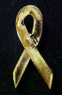 Gold Ribbon Childhood Cancer Awareness Lapel Pin Tac  