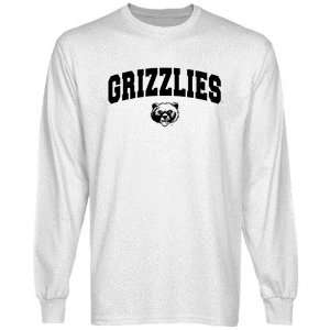  NCAA Montana Grizzlies White Logo Arch Long Sleeve T shirt 