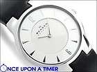 Skagen Mens Watch Steel White Dial Black Leather Band 4