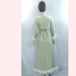 VINTAGE 50s 60s RARE SWEET RUSSIAN HOLIDAY DRESS GOWN  