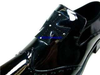 Mens Italian Style Metal Toe Tip Dress Casual Shoes NIB  