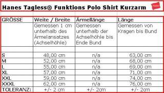Hanes Sport Polo Funktions Poloshirt Tagless S   XXXL  