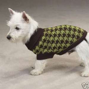   Dog Coat Sweater Brown/Green XXS 
