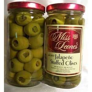 Jalapeno Stuffed Gourmet Queen Spanish Olives 12 oz. Jar  