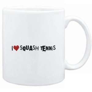  Mug White  Squash Tennis I LOVE Squash Tennis URBAN STYLE 