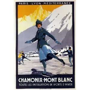  Chamonix Rare Ski Poster