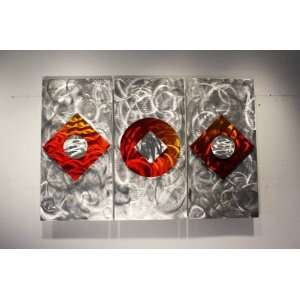  Multi Panel Metal Wall Eclipse Sculpture, Abstract Wall Art 