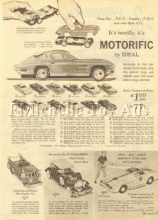 1964 Ideal Motorific Sting Ray, XK E, Impala, T Bird Ad  