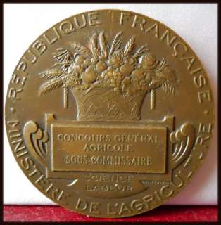 France, c 1920  LE SEMEUR , art medal 50mm, 60grs, in bronze 