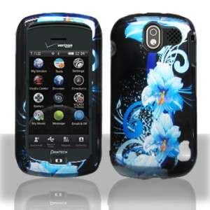 Fit PANTECH CRUX Phone Cover Hard Case BLUE FLOWER  