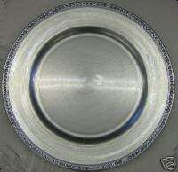 13 Silver Acrylic Charger Plate with rhinestone trim  
