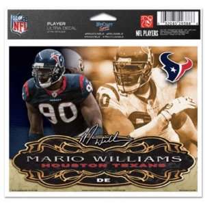  Mario Williams   Houston Texans 5x6 Cling Decal Sports 