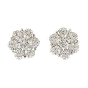  1.21 Carat Diamond Stud Earrings in 14K WG Auvenue 