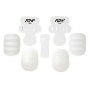 BIKE Youth Slotted 7 Piece Pad Set (White   Small   Style BYIS30 