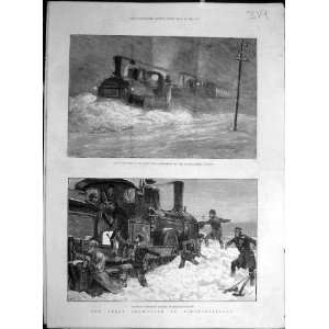   1886 Acklington North Eastern Railway Snow Storm Train