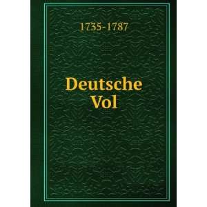  Deutsche Vol 1735 1787 Books