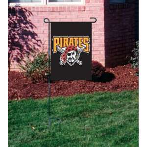 PITTSBURGH PIRATES OFFICIAL LOGO GARDEN FLAG + STAND  
