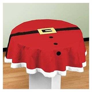 Santa Claus Red Suit Kitchen Round Christmas Tablecloth   57 inch