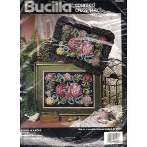  Bucilla   A Rose is A Rose   Counted Cross Stitch Kit 