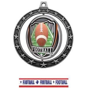 Football Spinner Medals Shield M 7701 SILVER MEDAL / AMERICANA 