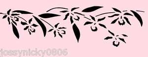 ORCHID STENCIL ORCHIDS FLOWERS BRANCH STENCILS BORDER TEMPLATE NEW 18 