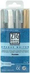 OPAQUE WRITER Pen Set Black, White, Silver & Gold Zig  