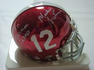   Mickey Andrews Signed Autographed Bama FSU Roll Tide Chrome Helmet